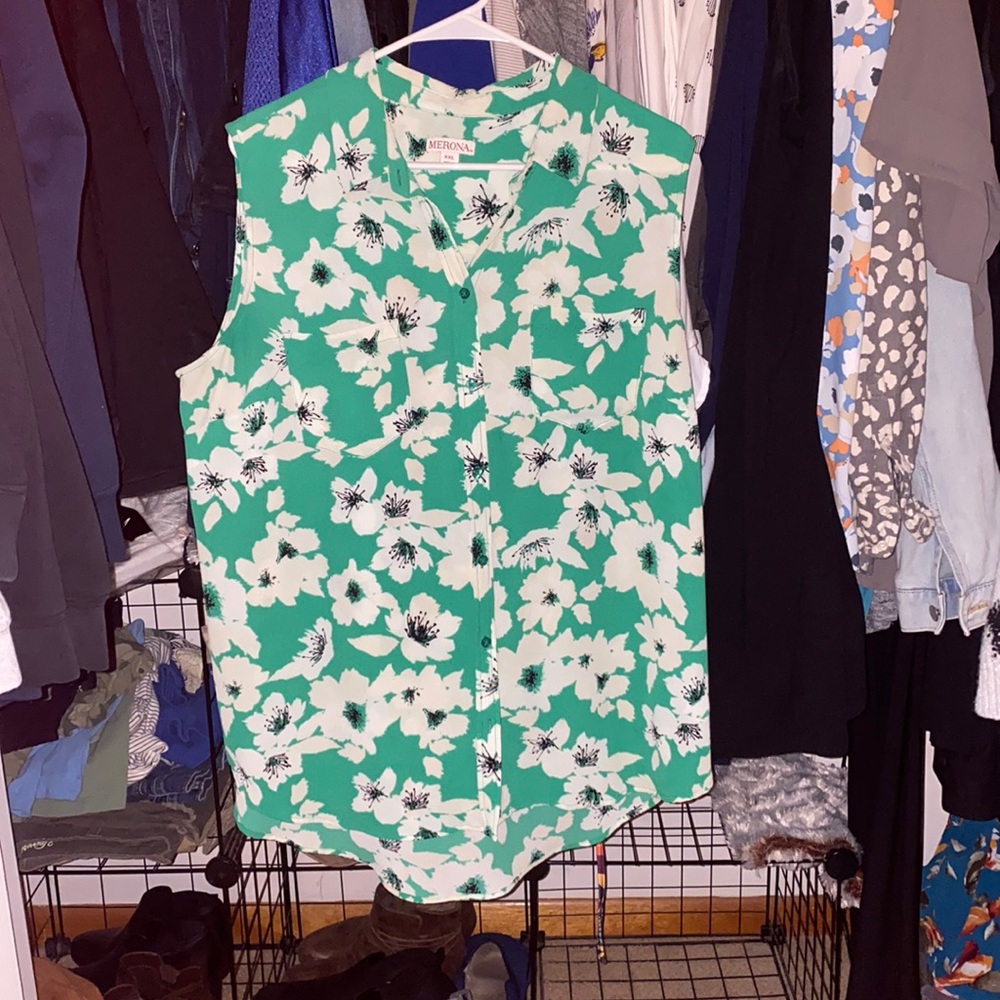 Green Merona Sleeveless blouse